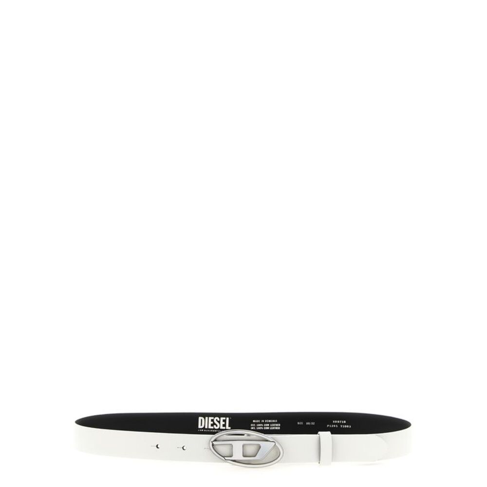 Diesel White Leather Regular Women's Belt
